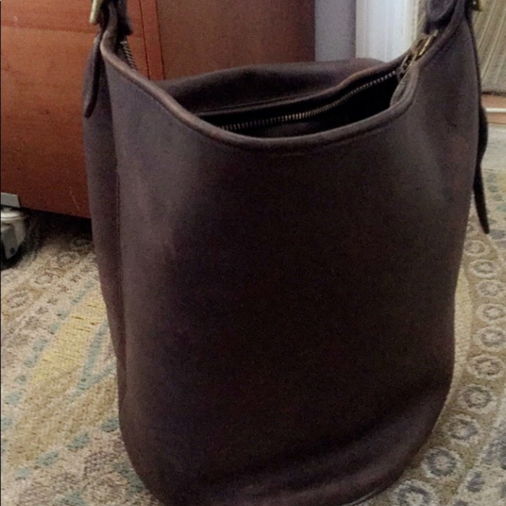 Coach leather bucket bag